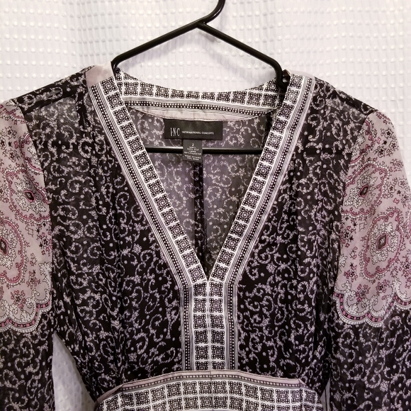INC Silk Kimono Dress - Picture 3 of 5